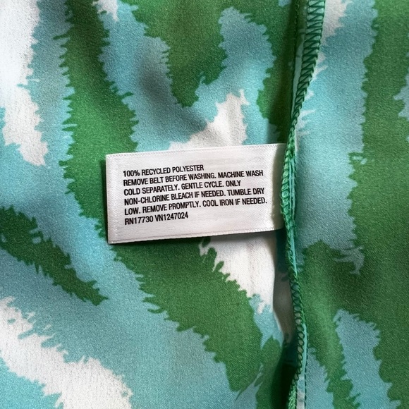 Target x DVF Long Satin Disco Zebra Green Robe - Picture 7 of 13